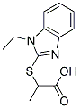 2-[(1-ETHYL-1H-BENZIMIDAZOL-2-YL)THIO]PROPANOIC ACID Struktur