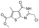 2-CHLOROMETHYL-5-METHYL-4-OXO-3,4-DIHYDRO-THIENO[2,3-D]PYRIMIDINE-6-CARBOXYLIC ACID METHYL ESTER Struktur