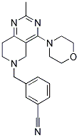 3-[(2-METHYL-4-MORPHOLIN-4-YL-7,8-DIHYDROPYRIDO[4,3-D]PYRIMIDIN-6(5H)-YL)METHYL]BENZONITRILE Struktur