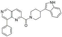 [4-(1H-INDOL-3-YL)-PIPERIDIN-1-YL]-(8-PHENYL-[1,6]NAPHTHYRIDIN-2-YL)-METHANONE Struktur