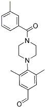 3,5-DIMETHYL-4-[4-(3-METHYLBENZOYL)PIPERAZIN-1-YL]BENZALDEHYDE Struktur