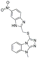 9-METHYL-3-([(6-NITRO-1H-BENZIMIDAZOL-2-YL)METHYL]THIO)-9H-[1,2,4]TRIAZOLO[4,3-A]BENZIMIDAZOLE Struktur