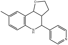 8-METHYL-4-PYRIDIN-4-YL-2,3,3A,4,5,9B-HEXAHYDRO-FURO[3,2-C]QUINOLINE Struktur