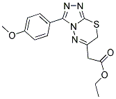 [3-(4-METHOXY-PHENYL)-7H-[1,2,4]TRIAZOLO[3,4-B][1,3,4]THIADIAZIN-6-YL]-ACETIC ACID ETHYL ESTER Struktur