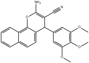 2-AMINO-4-(3,4,5-TRIMETHOXYPHENYL)-4H-BENZO[H]CHROMENE-3-CARBONITRILE Struktur