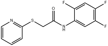 2-(2-PYRIDINYLSULFANYL)-N-(2,4,5-TRIFLUOROPHENYL)ACETAMIDE Struktur