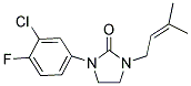 1-(3-CHLORO-4-FLUOROPHENYL)-3-(3-METHYLBUT-2-ENYL)IMIDAZOLIDIN-2-ONE Struktur