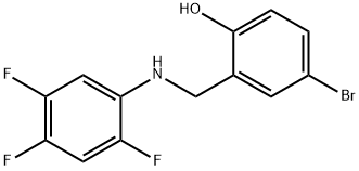 4-BROMO-2-[(2,4,5-TRIFLUOROANILINO)METHYL]BENZENOL Struktur