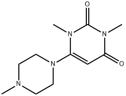 1,3-DIMETHYL-6-(4-METHYLPIPERAZINO)-2,4(1H,3H)-PYRIMIDINEDIONE Struktur