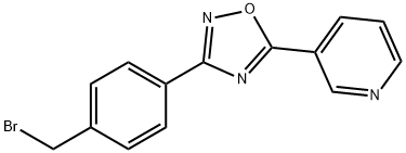 3-(3-[4-(BROMOMETHYL)PHENYL]-1,2,4-OXADIAZOL-5-YL)PYRIDINE Struktur