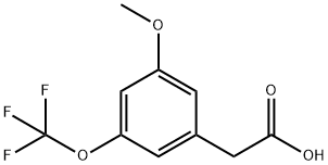 2-(METHOXY)-5-(TRIFLUOROMETHOXY)PHENYLACETIC ACID Struktur