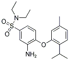 3-AMINO-N,N-DIETHYL-4-(2-ISOPROPYL-5-METHYL-PHENOXY)-BENZENESULFONAMIDE Struktur