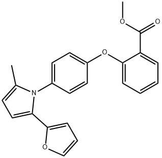 METHYL 2-(4-[2-(2-FURYL)-5-METHYL-1H-PYRROL-1-YL]PHENOXY)BENZENECARBOXYLATE Struktur