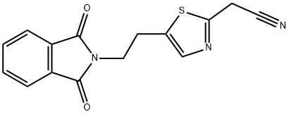 2-(5-[2-(1,3-DIOXO-1,3-DIHYDRO-2H-ISOINDOL-2-YL)ETHYL]-1,3-THIAZOL-2-YL)ACETONITRILE Struktur