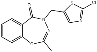 4-[(2-CHLORO-1,3-THIAZOL-5-YL)METHYL]-2-METHYL-1,3,4-BENZOXADIAZEPIN-5(4H)-ONE Struktur