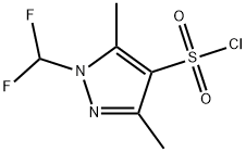 1-DIFLUOROMETHYL-3,5-DIMETHYL-1H-PYRAZOLE-4-SULFONYL CHLORIDE Struktur