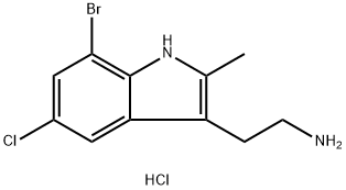 2-(7-BROMO-5-CHLORO-2-METHYL-1H-INDOL-3-YL)ETHYLAMINE HYDROCHLORIDE Struktur