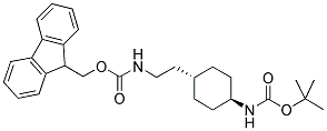 TERT-BUTYL TRANS-4-[2-(9H-FLUOREN-9-YLMETHOXYCARBONYLAMINO)ETHYL]CYCLOHEXYLCARBAMATE Struktur