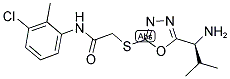 2-[5-(1-AMINO-2-METHYL-PROPYL)-[1,3,4]OXADIAZOL-2-YLSULFANYL]-N-(3-CHLORO-2-METHYL-PHENYL)-ACETAMIDE Struktur