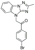 1-(4-BROMOPHENYL)-2-(2-METHYL-4H-[1,2,4]TRIAZOLO[1,5-A]BENZIMIDAZOL-4-YL)ETHANONE Struktur