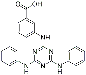 3-[(4,6-DIANILINO-1,3,5-TRIAZIN-2-YL)AMINO]BENZOIC ACID Struktur