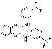 N-(3-[3-(TRIFLUOROMETHYL)ANILINO]-2-QUINOXALINYL)-N-[3-(TRIFLUOROMETHYL)PHENYL]AMINE Struktur