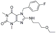 8-(3-ETHOXYPROPYLAMINO)-7-(4-FLUOROBENZYL)-1,3-DIMETHYL-1H-PURINE-2,6(3H,7H)-DIONE Struktur