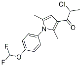 2-CHLORO-1-[1-[4-(DIFLUOROMETHOXY)PHENYL]-2,5-DIMETHYL-1H-PYRROL-3-YL]PROPAN-1-ONE Struktur