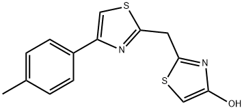 2-([4-(4-METHYLPHENYL)-1,3-THIAZOL-2-YL]METHYL)-1,3-THIAZOL-4-OL Struktur