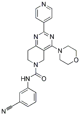 4-MORPHOLIN-4-YL-2-PYRIDIN-4-YL-7,8-DIHYDRO-5H-PYRIDO[4,3-D]PYRIMIDINE-6-CARBOXYLIC ACID (3-CYANO-PHENYL)-AMIDE Struktur