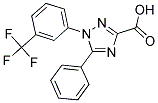 5-PHENYL-1-(3-TRIFLUOROMETHYL-PHENYL)-1H-[1,2,4]TRIAZOLE-3-CARBOXYLIC ACID Struktur