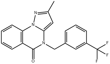 2-METHYL-4-[3-(TRIFLUOROMETHYL)BENZYL]PYRAZOLO[1,5-A]QUINAZOLIN-5(4H)-ONE Struktur