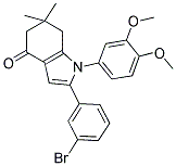 1-(3,4-DIMETHOXYPHENYL)-2-(3-BROMOPHENYL)-6,6-DIMETHYL-5,6,7-TRIHYDROINDOL-4-ONE Struktur