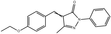 4-((4-ETHOXYPHENYL)METHYLENE)-3-METHYL-1-PHENYL-2-PYRAZOLIN-5-ONE Struktur