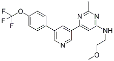 N-(2-METHOXYETHYL)-2-METHYL-6-(5-[4-(TRIFLUOROMETHOXY)PHENYL]PYRIDIN-3-YL)PYRIMIDIN-4-AMINE Struktur