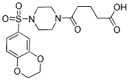 5-[4-(2,3-DIHYDRO-1,4-BENZODIOXIN-6-YLSULFONYL)PIPERAZIN-1-YL]-5-OXOPENTANOIC ACID Struktur