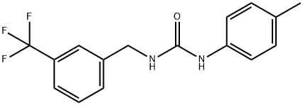 1-(4-METHYLPHENYL)-3-((3-(TRIFLUOROMETHYL)PHENYL)METHYL)UREA Struktur