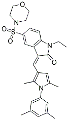 (Z)-3-((1-(3,5-DIMETHYLPHENYL)-2,5-DIMETHYL-1H-PYRROL-3-YL)METHYLENE)-1-ETHYL-5-(MORPHOLINOSULFONYL)INDOLIN-2-ONE Struktur