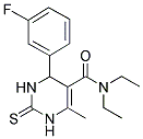 4-(3-FLUORO-PHENYL)-6-METHYL-2-THIOXO-1,2,3,4-TETRAHYDRO-PYRIMIDINE-5-CARBOXYLIC ACID DIETHYLAMIDE Struktur