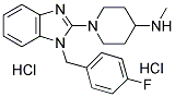 1-[1-[(4-FLUOROPHENYL)METHYL]-1H-BENZIMIDAZOL-2-YL]-N-METHYL-4-PIPERIDINAMINE DIHYDROCHLORIDE Struktur