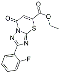 ETHYL 2-(2-FLUOROPHENYL)-7-OXO-7H-[1,2,4]TRIAZOLO[5,1-B][1,3]THIAZINE-5-CARBOXYLATE Struktur