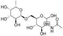 2-ACETAMIDO-2-DEOXY-6-O-(A-L-FUCOPYRANOSYL)-D-GLUCOPYRANOSE Struktur