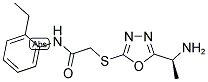 2-[5-(1-AMINO-ETHYL)-[1,3,4]OXADIAZOL-2-YLSULFANYL]-N-(2-ETHYL-PHENYL)-ACETAMIDE Struktur