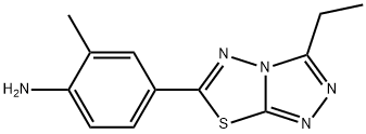 4-(3-ETHYL-[1,2,4]TRIAZOLO[3,4-B][1,3,4]-THIADIAZOL-6-YL)-2-METHYL-PHENYLAMINE Struktur