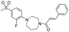 1-[4-(2-FLUORO-4-METHANESULFONYL-PHENYL)-[1,4]DIAZEPAN-1-YL]-3-PHENYL-PROPENONE Struktur