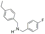 1-(4-ETHYLPHENYL)-N-(4-FLUOROBENZYL)METHANAMINE Struktur