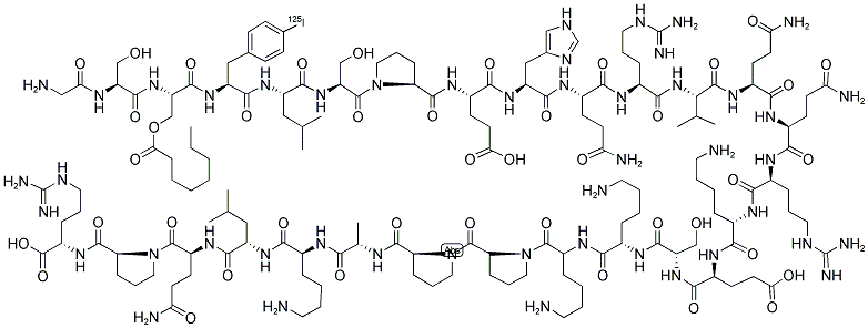 [125I]-GHRELIN (HUMAN) Struktur