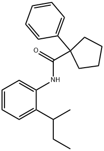 N-(2-(1-METHYLPROPYL)PHENYL)(PHENYLCYCLOPENTYL)FORMAMIDE Struktur