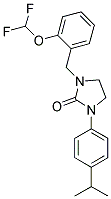 1-[2-(DIFLUOROMETHOXY)BENZYL]-3-(4-ISOPROPYLPHENYL)IMIDAZOLIDIN-2-ONE Struktur