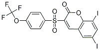 6,8-DIIODO-3-((4-(TRIFLUOROMETHOXY)PHENYL)SULFONYL)-2H-CHROMEN-2-ONE Struktur